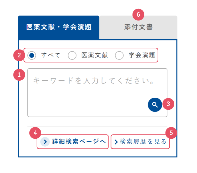 簡易検索（TOPページ）の画面イメージ